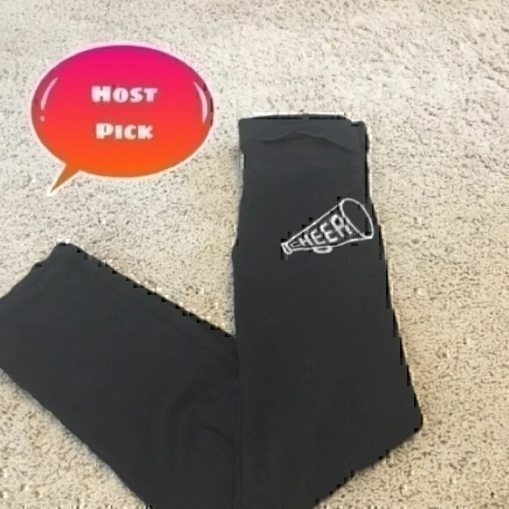 Old Navy Girls size small 6/7 Black cheer pants